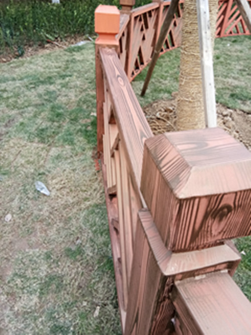 津南钢结构护栏仿木纹项目
